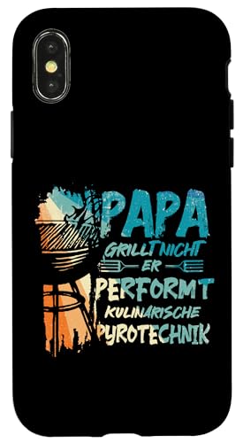Papa Grillt Nicht Er Performt Kulinarische Pyrotechnik Grill Hülle für iPhone X/XS Papa Grillt Nicht Er Performt Kulinarische Pyrotechnik Grill Hülle für iPhone X/XS von Papa Grillt Nicht Pyrotechnik Geschenkidee Vater