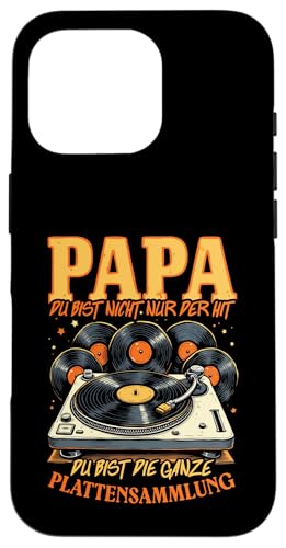 Papa Du Bist Der Hit Plattenspieler Männer Vatertag Musik Hülle für iPhone 16 Pro von Papa Musik Plattenspieler Vinyl Retro Geschenkidee