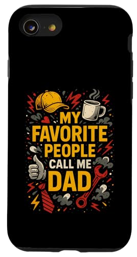Vatertag Meine Lieblingsmenschen nennen mich Papa Papa Kids Hülle für iPhone SE (2020) / 7 / 8 von Papa's Pride - Father's Day and Fishing Apparel
