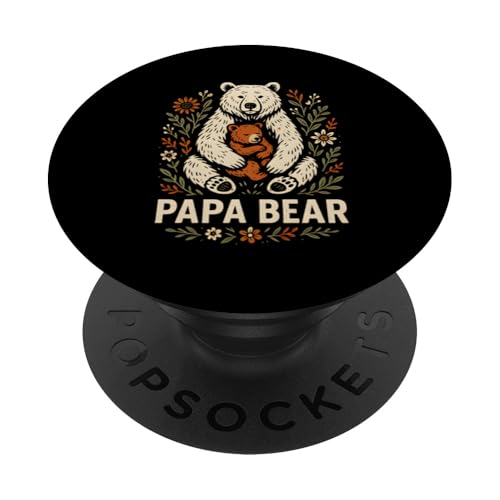 Vatertag Papa Bär Vintage Herren Angeln PopSockets Klebender PopGrip Vatertag Papa Bär Vintage Herren Angeln PopSockets Klebender PopGrip von Papa's Pride - Father's Day and Fishing Apparel