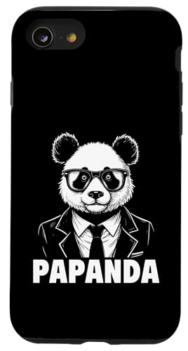 Papanda Lustiger Panda Spruch Papa Vatertag Männer Vater Hülle für iPhone SE (2020) / 7 / 8 von Papanda Lustiger Papa Panda Vatertagsgeschenk Tier