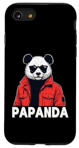 Papanda Lustiger Panda Spruch Papa Vatertag Männer Vater Hülle für iPhone SE (2020) / 7 / 8 von Papanda Lustiger Papa Panda Vatertagsgeschenk Tier