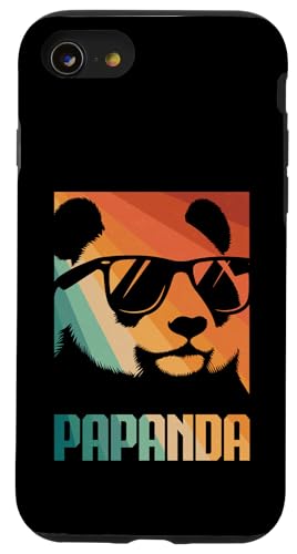 Papanda Lustiger Panda Spruch Papa Vatertag Männer Vater Hülle für iPhone SE (2020) / 7 / 8 von Papanda Lustiger Papa Panda Vatertagsgeschenk Tier