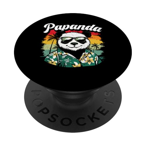 Papanda Lustiger Panda Spruch Papa Vatertag Männer Vater PopSockets Klebender PopGrip von Papanda Lustiger Papa Panda Vatertagsgeschenk Tier
