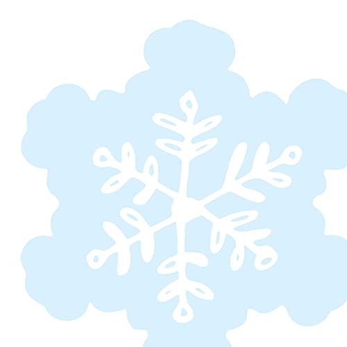 12 Servietten gestanzt Schneeflocken auf blau Kristalle 33 x 33cm von Paper+Design