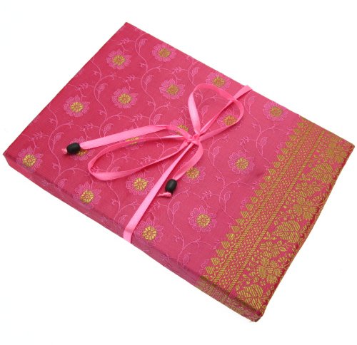 Fair Trade Briefpapier-Set Sari 170 x 230 mm - rosa von Paper High