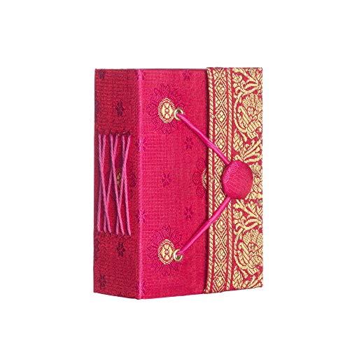 Fair Trade Tagebuch Sari mini 80 x 105 mm cerise von Paper High