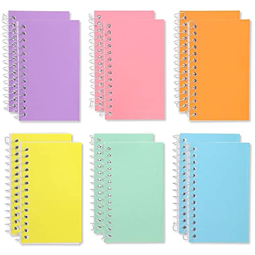 Spiralnotizblock – 12 Stück kleine Spiralbindungen Collegeblock Notizblöcke für Notizen, To-Do-Listen, Kinder-Partys, liniertes Papier, 6 Pastellfarben, 80 Blatt, 7,6 x 12,7 cm Spiralnotizblock – 12 Stück kleine Spiralbindungen Collegeblock Notizblöcke für Notizen, To-Do-Listen, Kinder-Partys, liniertes Papier, 6 Pastellfarben, 80 Blatt, 7,6 x 12,7 cm von Paper Junkie