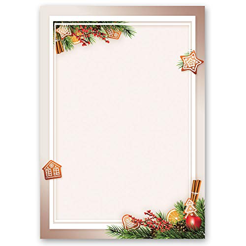 Briefpapier Weihnachten LEBKUCHENZEIT - DIN A4 Format 50 Blatt | Paper-Media von Paper-Media Design & Motivpapier