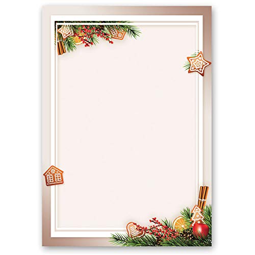 Briefpapier Weihnachten LEBKUCHENZEIT - DIN A5 Format 100 Blatt - Paper-Media von Paper-Media Design & Motivpapier