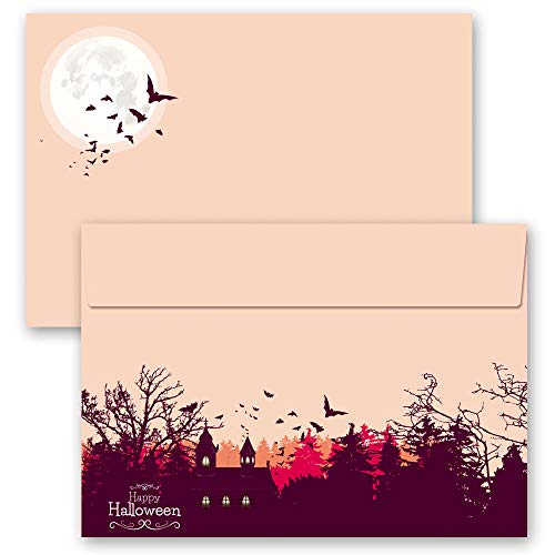 Briefumschläge Jahreszeiten - Herbst, HAPPY HALLOWEEN 10 Briefumschläge DIN C6 (162x114 mm) von Paper-Media Design & Motivpapier