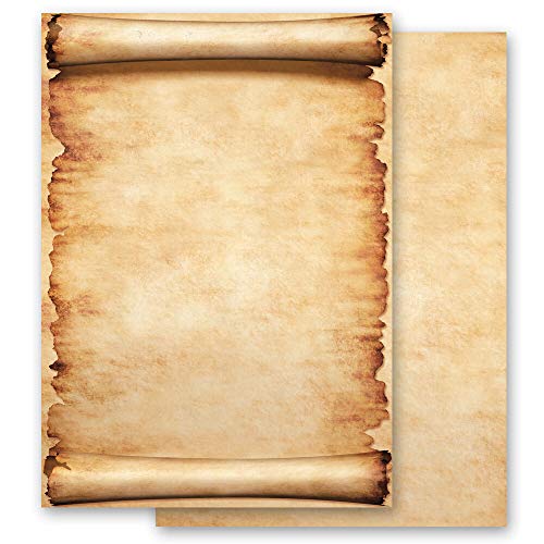 100 Blatt Briefpapier Antik & History PERGAMENT - DIN A6 Format - Paper-Media von Paper-Media