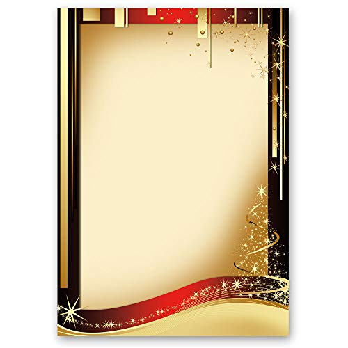 100 Blatt Briefpapier Weihnachtspapier WEIHNACHTSBRIEF - DIN A5 Format - Paper-Media von Paper-Media