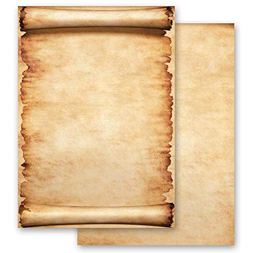 20 Blatt Briefpapier Antik & History PERGAMENT - DIN A4 Format - Paper-Media von Paper-Media