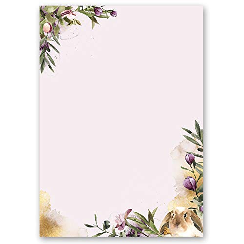 20 Blatt Briefpapier BLUMENNEST - DIN A4 Format - Blumen & Blüten von Paper-Media