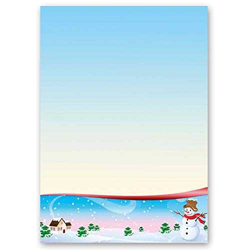 20 Blatt Briefpapier Jahreszeiten - Winter VIER JAHRESZEITEN - WINTER - DIN A4 Format - Paper-Media von Paper-Media