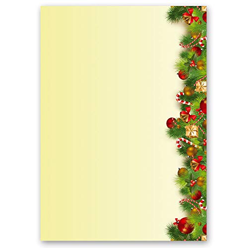 20 Blatt Briefpapier WEIHNACHTSGRÜSSE - DIN A4 Format - Weihnachten von Paper-Media