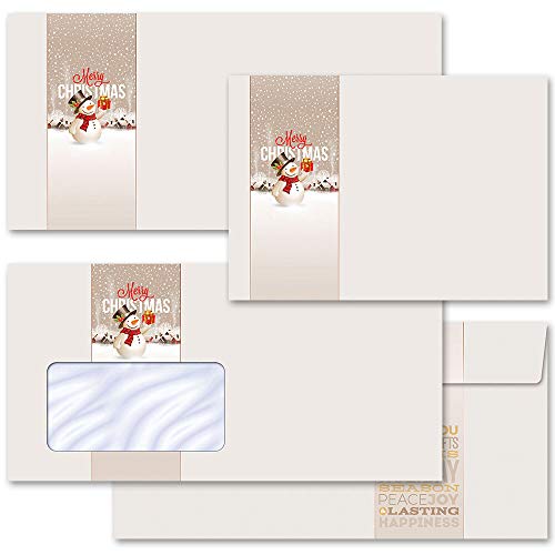 25 Briefumschläge, 50 Briefumschläge HAPPY HOLIDAYS Weihnachten DIN C6 (162x114 mm) | Paper-Media von Paper-Media