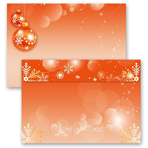 25 Briefumschläge MERRY CHRISTMAS Weihnachten DIN C6 (162x114 mm) | Paper-Media von Paper-Media