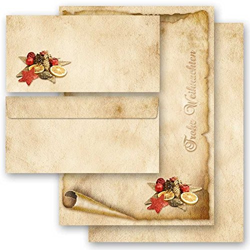 40-tlg. Briefpapier Komplett-Set ALTES WEIHNACHTSPAPIER 20 Blatt Briefpapier + 20 passende Briefumschläge DIN LANG ohne Fenster 40-tlg. Briefpapier Komplett-Set ALTES WEIHNACHTSPAPIER 20 Blatt Briefpapier + 20 passende Briefumschläge DIN LANG ohne Fenster von Paper-Media