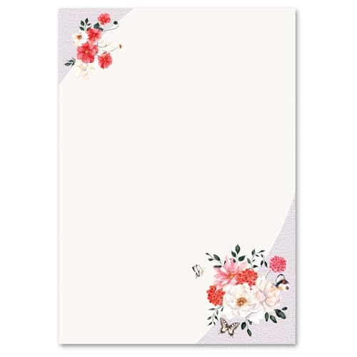 50 Blatt Briefpapier IM GARTEN - DIN A5 (210x148 mm), 90 g/m² - von Paper-Media