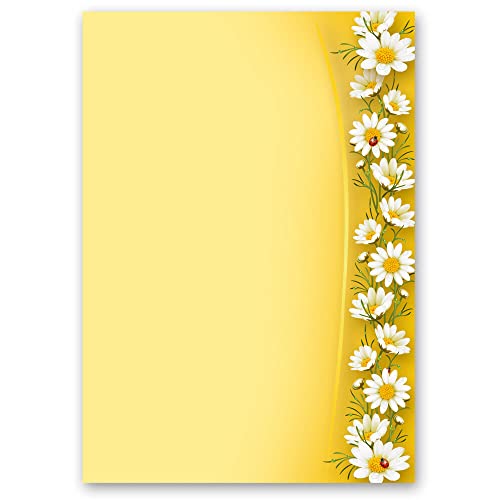 50 Blatt Briefpapier KAMILLEN - DIN A5 Format - Blumen & Blüten von Paper-Media