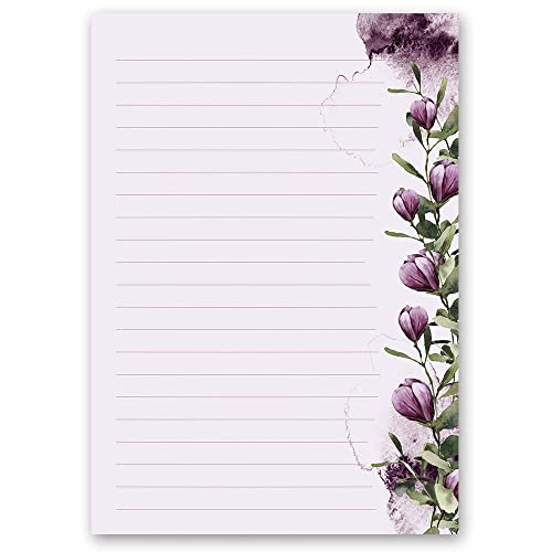 50 Blatt Briefpapier KROKUSSE - DIN A5 Format - Blumen & Blüten von Paper-Media