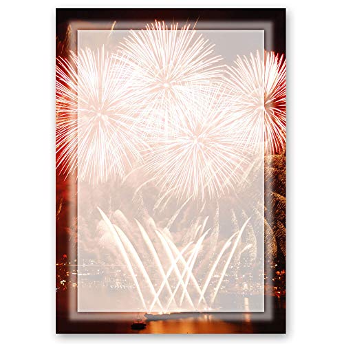 50 Blatt Briefpapier Rahmen FEUERWERK AM HAFEN - DIN A4 Format | Paper-Media 50 Blatt Briefpapier Rahmen FEUERWERK AM HAFEN - DIN A4 Format | Paper-Media von Paper-Media