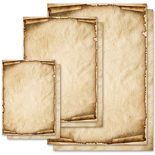 50 Blatt Briefpapier Schatzkarte OLD STYLE Antik & History - DIN A4 Format - Paper-Media von Paper-Media