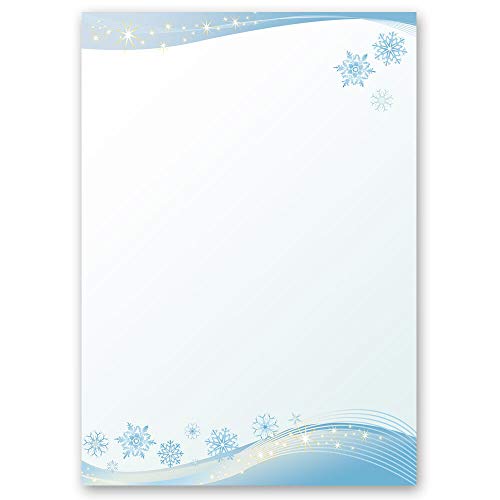50 Blatt Briefpapier Wintermotiv SCHNEEFLOCKEN - DIN A4 Format | Paper-Media 50 Blatt Briefpapier Wintermotiv SCHNEEFLOCKEN - DIN A4 Format | Paper-Media von Paper-Media