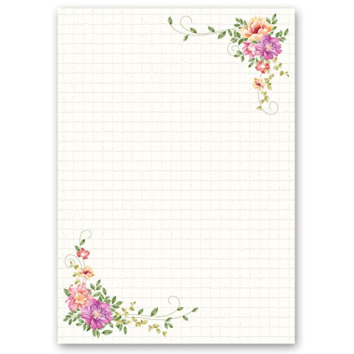 Briefpapier Blumen & Blüten BLUMENBRIEF - DIN A4 Format 250 Blatt - Paper-Media von Paper-Media