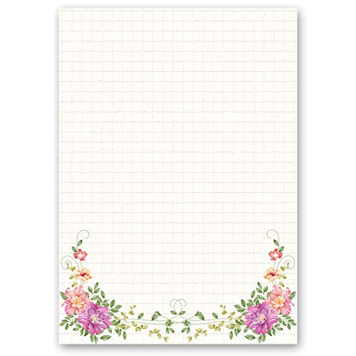 Briefpapier Blumen & Blüten BLUMENBRIEF - DIN A6 Format 100 Blatt - Paper-Media von Paper-Media