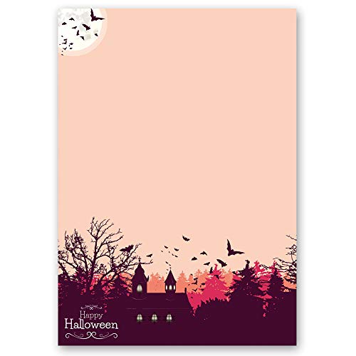 Briefpapier Jahreszeiten - Herbst HAPPY HALLOWEEN - DIN A4 Format 50 Blatt von Paper-Media