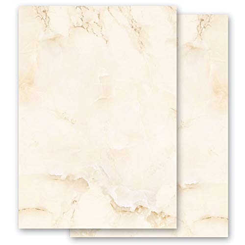 Briefpapier Marmor & Struktur MARMOR BEIGE - DIN A6 Format 100 Blatt - Paper-Media von Paper-Media