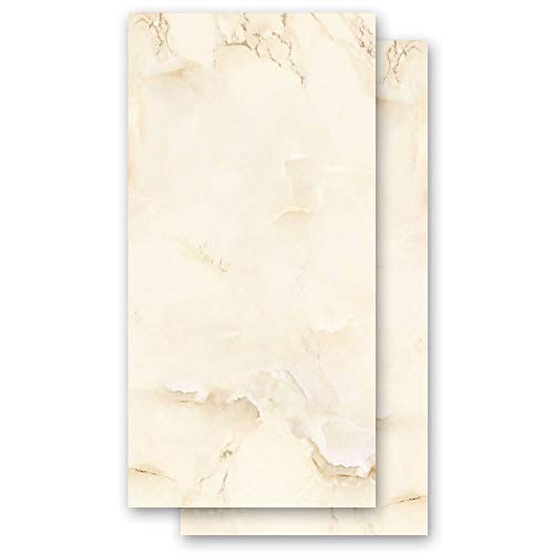 Briefpapier Marmor & Struktur MARMOR BEIGE - DIN LANG Format 100 Blatt - Paper-Media von Paper-Media