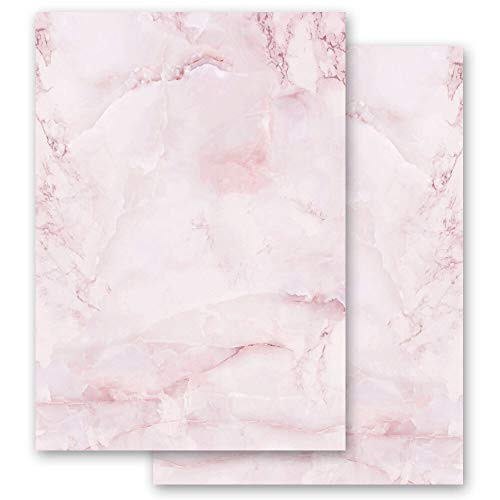 Briefpapier Marmor & Struktur MARMOR MAGENTA - DIN A4 Format 20 Blatt - Paper-Media von Paper-Media