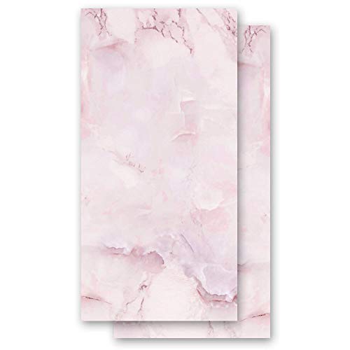 Briefpapier Marmor & Struktur MARMOR MAGENTA - DIN LANG Format 100 Blatt - Paper-Media von Paper-Media