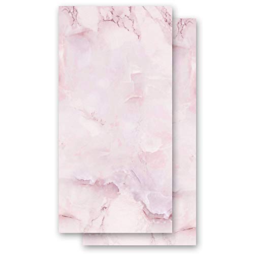 Briefpapier Marmor & Struktur MARMOR MAGENTA - DIN LANG Format 100 Blatt - Paper-Media von Paper-Media