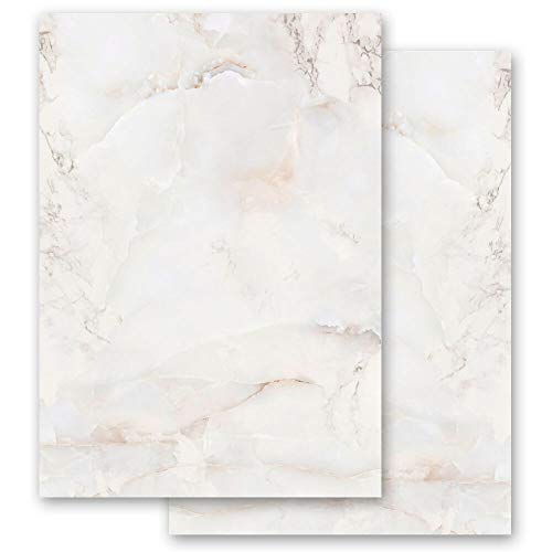 Briefpapier Marmor & Struktur MARMOR NATUR - DIN A4 Format 50 Blatt - Paper-Media von Paper-Media