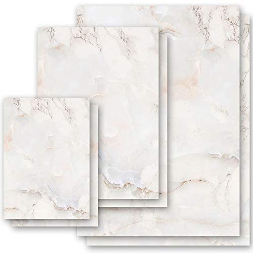 Briefpapier Marmor & Struktur MARMOR NATUR - DIN A5 Format 100 Blatt - Paper-Media von Paper-Media
