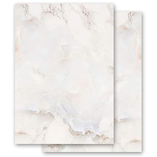 Briefpapier Marmor & Struktur MARMOR NATUR - DIN A5 Format 50 Blatt - Paper-Media von Paper-Media
