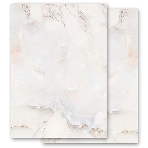 Briefpapier Marmor & Struktur MARMOR NATUR - DIN A6 Format 100 Blatt - Paper-Media von Paper-Media