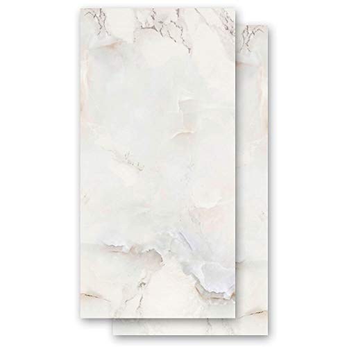 Briefpapier Marmor & Struktur MARMOR NATUR - DIN LANG Format 100 Blatt - Paper-Media von Paper-Media