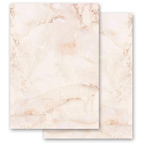 Paper-Media Marmor & Struktur MARMOR TERRACOTTA - DIN A4 Format 50 Blatt - Briefpapier von Paper-Media