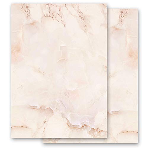 Briefpapier Marmor & Struktur MARMOR TERRACOTTA - DIN A6 Format 100 Blatt - Paper-Media von Paper-Media