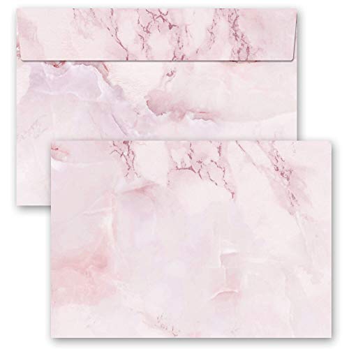 Briefumschläge Marmor & Struktur, MARMOR MAGENTA 25 Briefumschläge DIN C6 (162x114 mm) | Paper-Media von Paper-Media