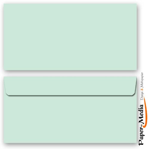 Farbige-Briefumschläge FARBE 263, 10 DIN LANG (110x220 mm) Briefumschläge ohne Fenster, Selbstklebend mit Abziehstreifen von Paper-Media