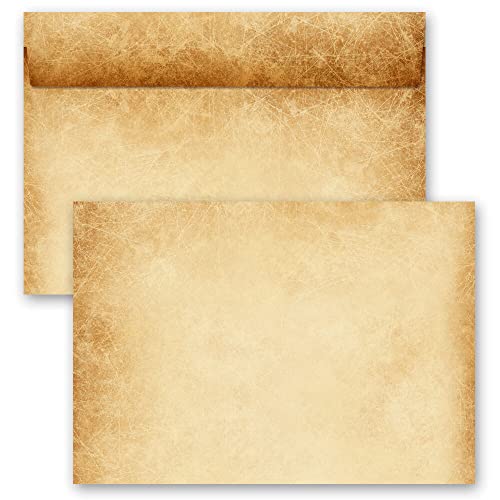 Motiv-Briefumschläge RUSTIKAL (10 Stück C6 (162x114 mm) (ohne Fenster)) von Paper-Media