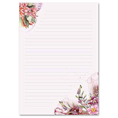 Motivpapier BLÜTENZEIT Liebesbrief - DIN A4 Format 100 Blatt - Blumen & Blüten von Paper-Media