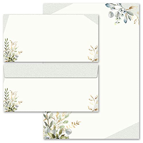 Motivpapier Briefpapier Sets Briefpapier mit Umschlag, GRÜNE ZWEIGE 50 Blatt Briefpapier + 50 passende Briefumschläge DIN LANG ohne Fenster Motivpapier Briefpapier Sets Briefpapier mit Umschlag, GRÜNE ZWEIGE 50 Blatt Briefpapier + 50 passende Briefumschläge DIN LANG ohne Fenster von Paper-Media